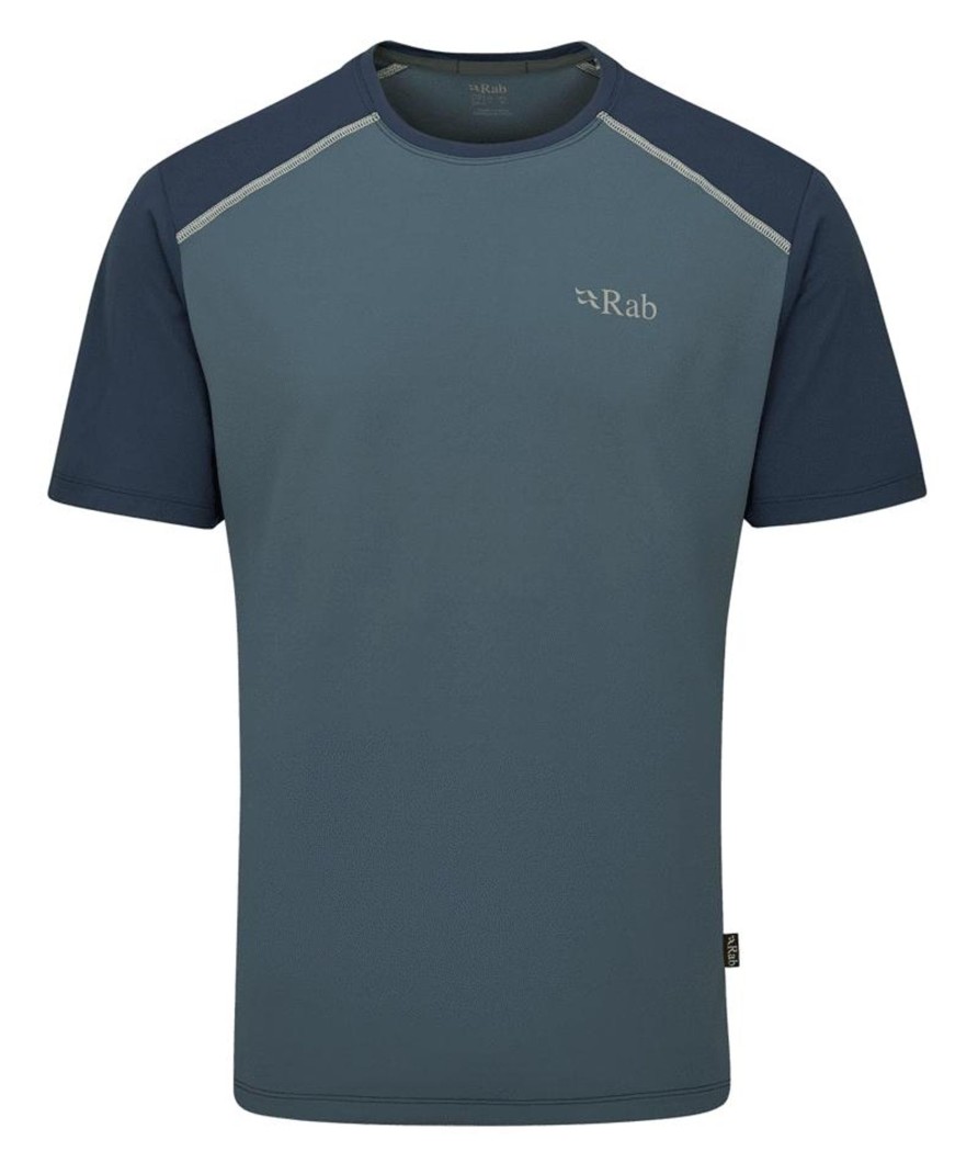 Clothing Rab T Shirts & Base Layers | Rab Mens Force Short Sleeve Tee Tempest Blue