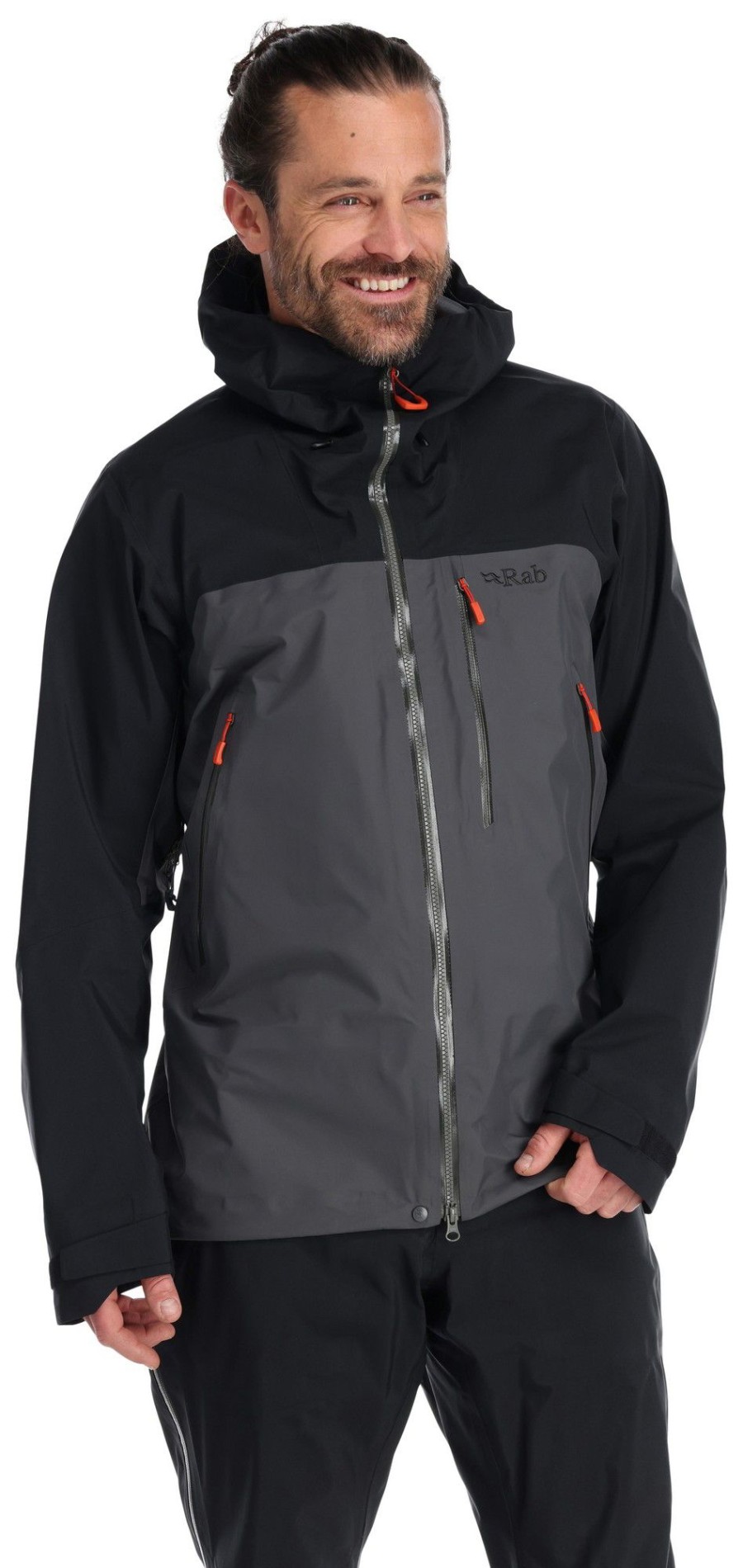 Clothing Rab Waterproof Jackets | Rab Mens Latok Mountain Gtx Jacket Graphene Black