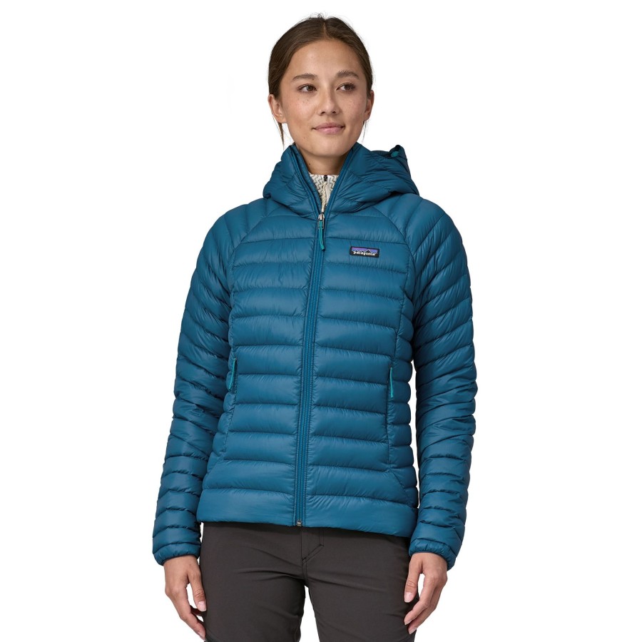 Clothing Patagonia Insulated Jackets | Patagonia Womens Down Sweater Hoody - Lagom Blue