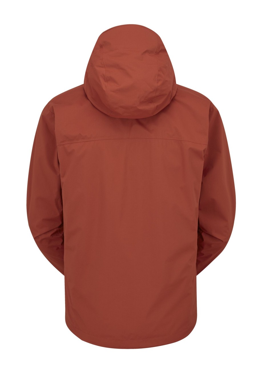 Clothing Rab Waterproof Jackets | Rab Mens Downpour Light Jacket - Tuscan Red