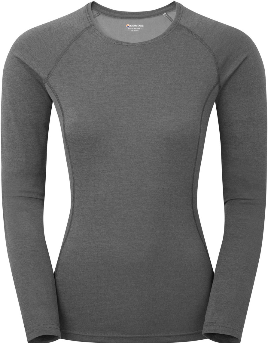 Clothing Montane T Shirts & Base Layers | Montane Womens Dart Long Sleeve T-Shirt - Slate Grey