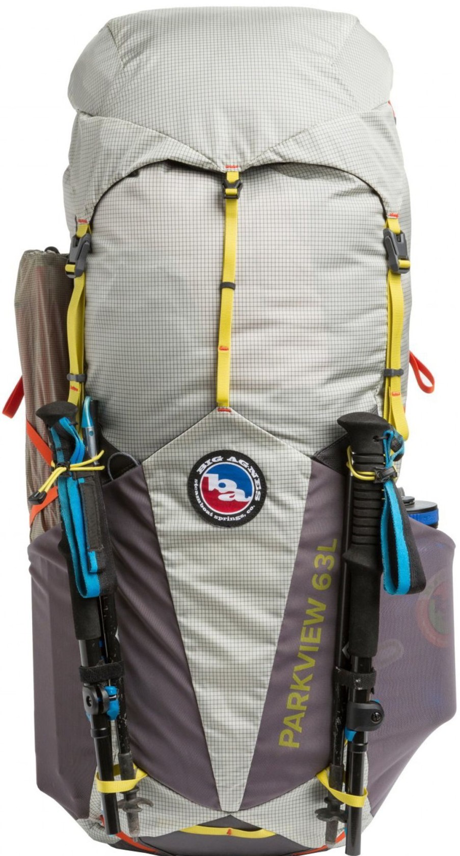 Rucksacks Big Agnes Backpacking Packs | Big Agnes Parkview 63L Rucksack - Fog Grey