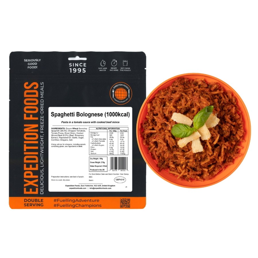 Equipment Expedition Foods Lunch/ Dinner | Expedition Foods Spaghetti Bolognese - 1000Kcal Black