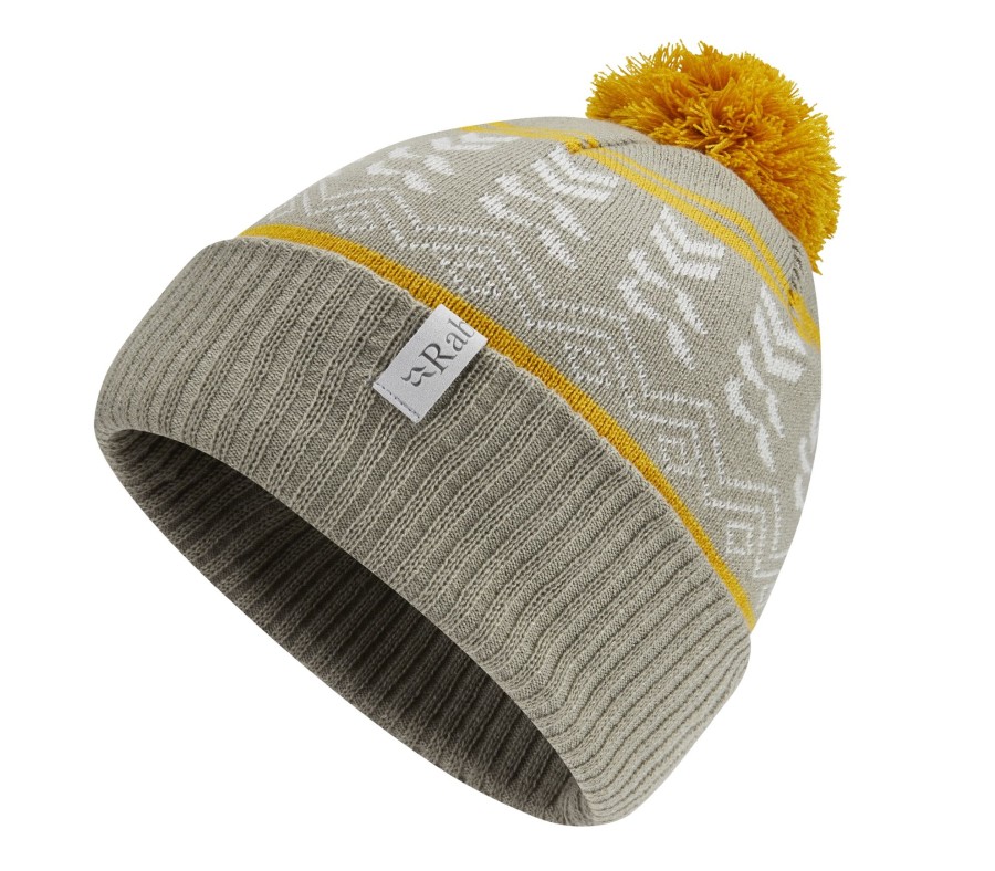 Clothing Rab Hats | Rab Khroma Bobble Beanie - Stone-Sahara Grey