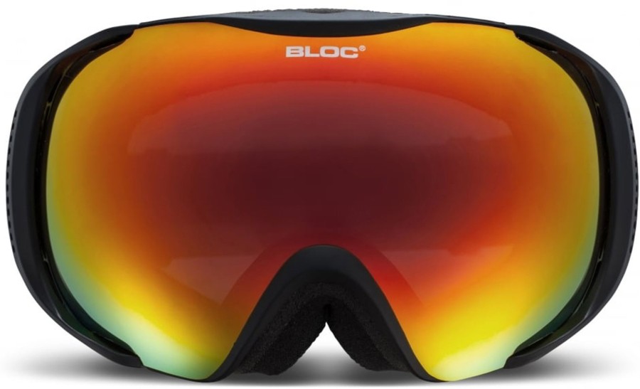 Clothing Bloc Eyewear Eyewear | Bloc Mask Goggle - Matt Red Mirror Lens Black