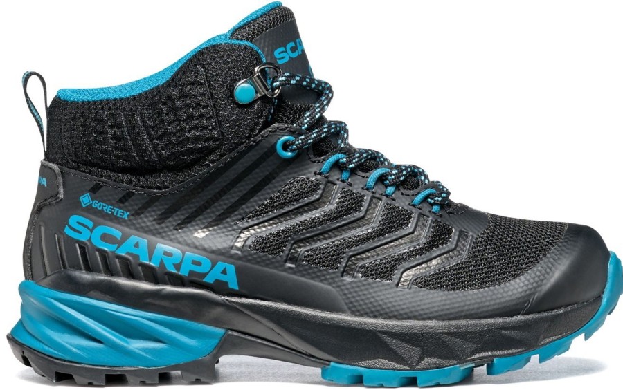 Footwear Scarpa Kids Boots & Shoes | Scarpa Rush Mid Kids Gtx Boots - Black-Ottanio