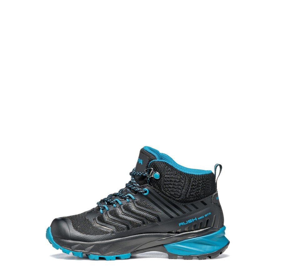 Footwear Scarpa Kids Boots & Shoes | Scarpa Rush Mid Kids Gtx Boots - Black-Ottanio