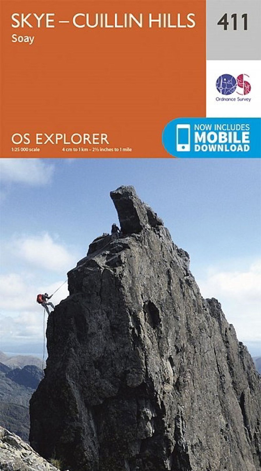 Equipment Ordnance Survey Maps And Books | Os Explorer Map 411 - Skye - Cuillin Hills - Soay Orange