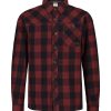 Clothing Rab Shirts | Rab Mens Boundary Shirt - Oxblood Check Red