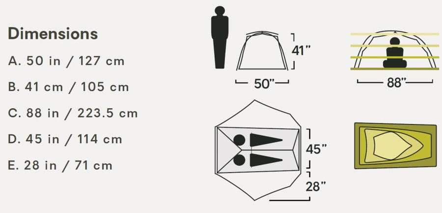 Camping Nemo Backpacking & Lightweight Tents | Nemo Dragonfly Osmo Bikepack 2P Tent Green