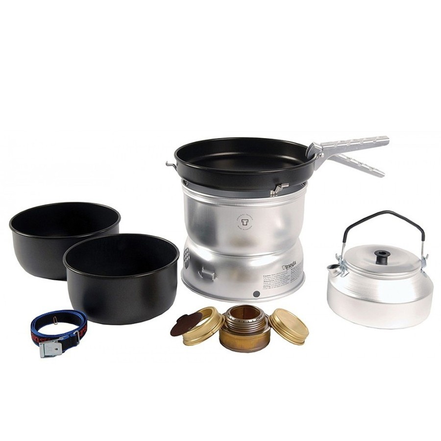 Camping Trangia Lightweight Stoves | Trangia 25-6 Ul Stove - Non Stick Pans With Kettle Silver