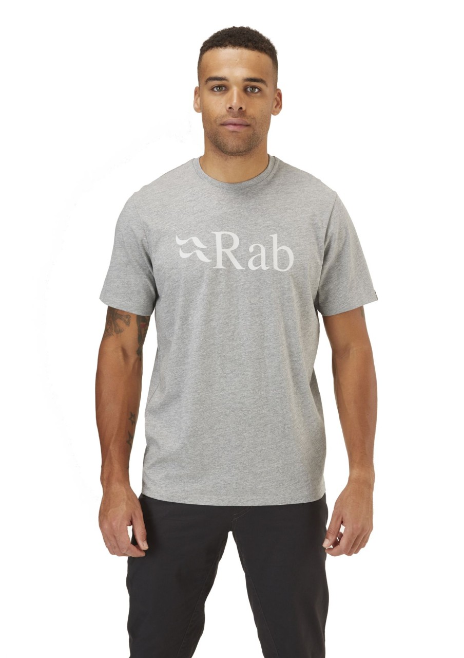 Clothing Rab T Shirts & Base Layers | Rab Mens Stance Logo Tee Marl Grey