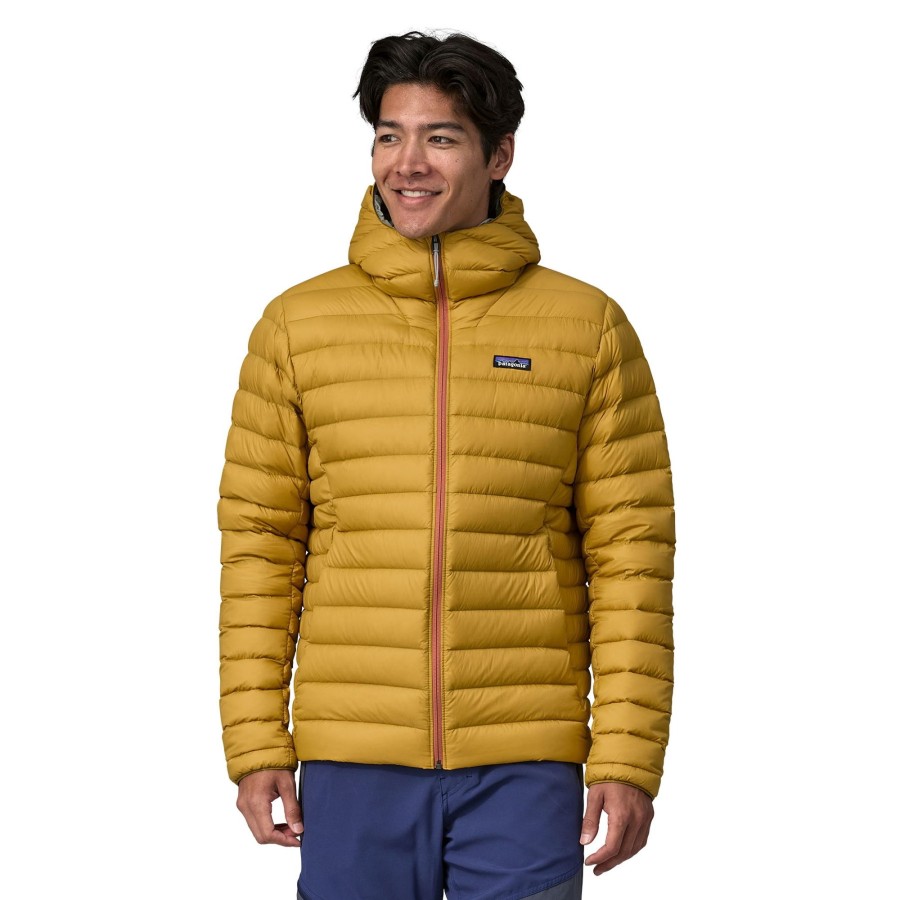 Clothing Patagonia Insulated Jackets | Patagonia Mens Down Sweater Hoody - Cosmic Gold Yellow