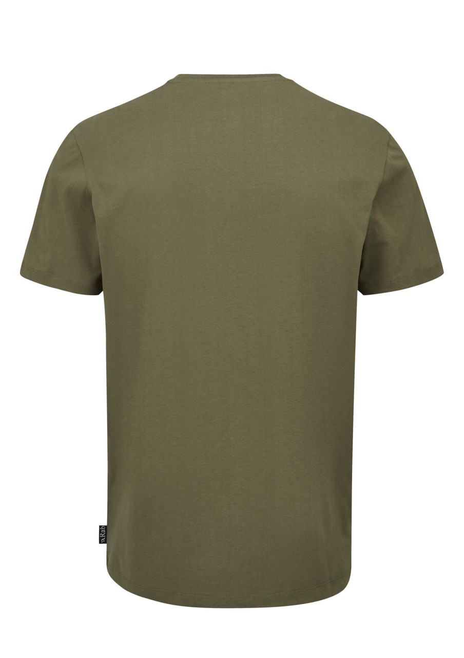 Clothing Rab T Shirts & Base Layers | Rab Mens Stance Tech Sketch Tee - Light Khaki Green