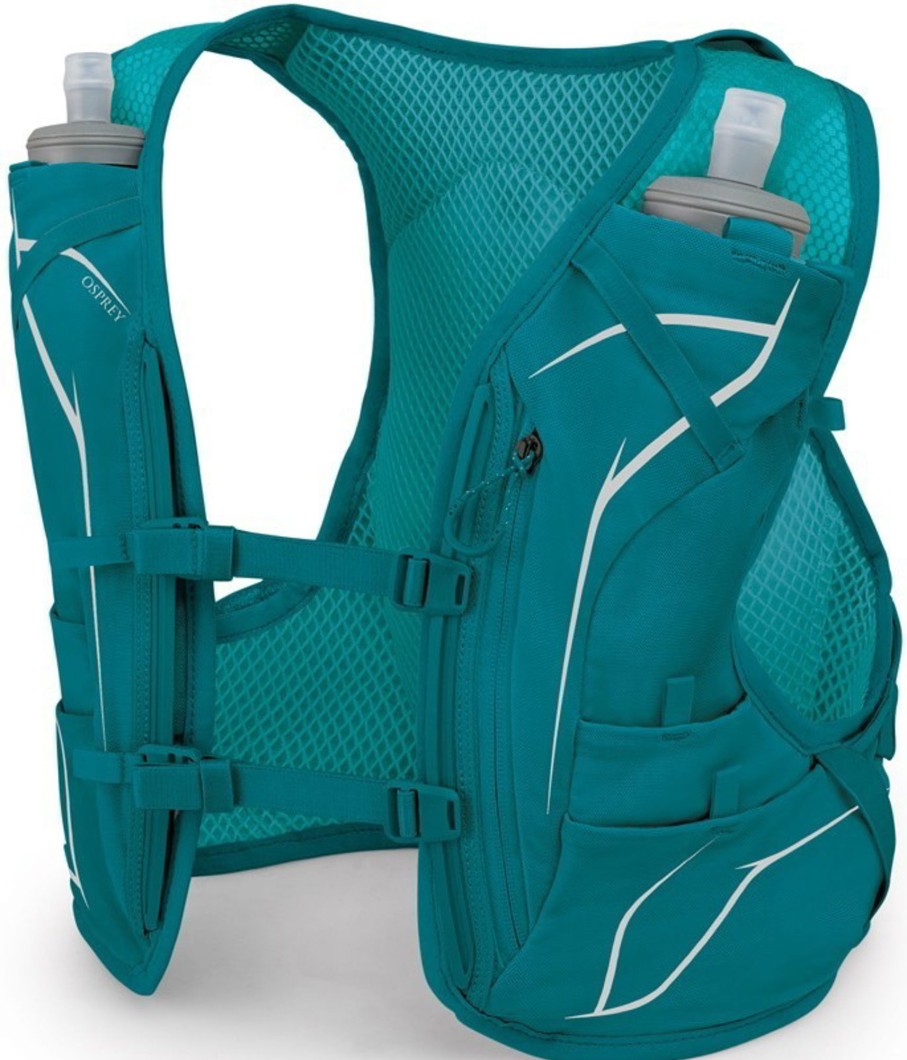 Rucksacks Osprey Fast & Light Rucksacks And Vests | Osprey Womens Dyna 6 With Flasks - Verdigris Green