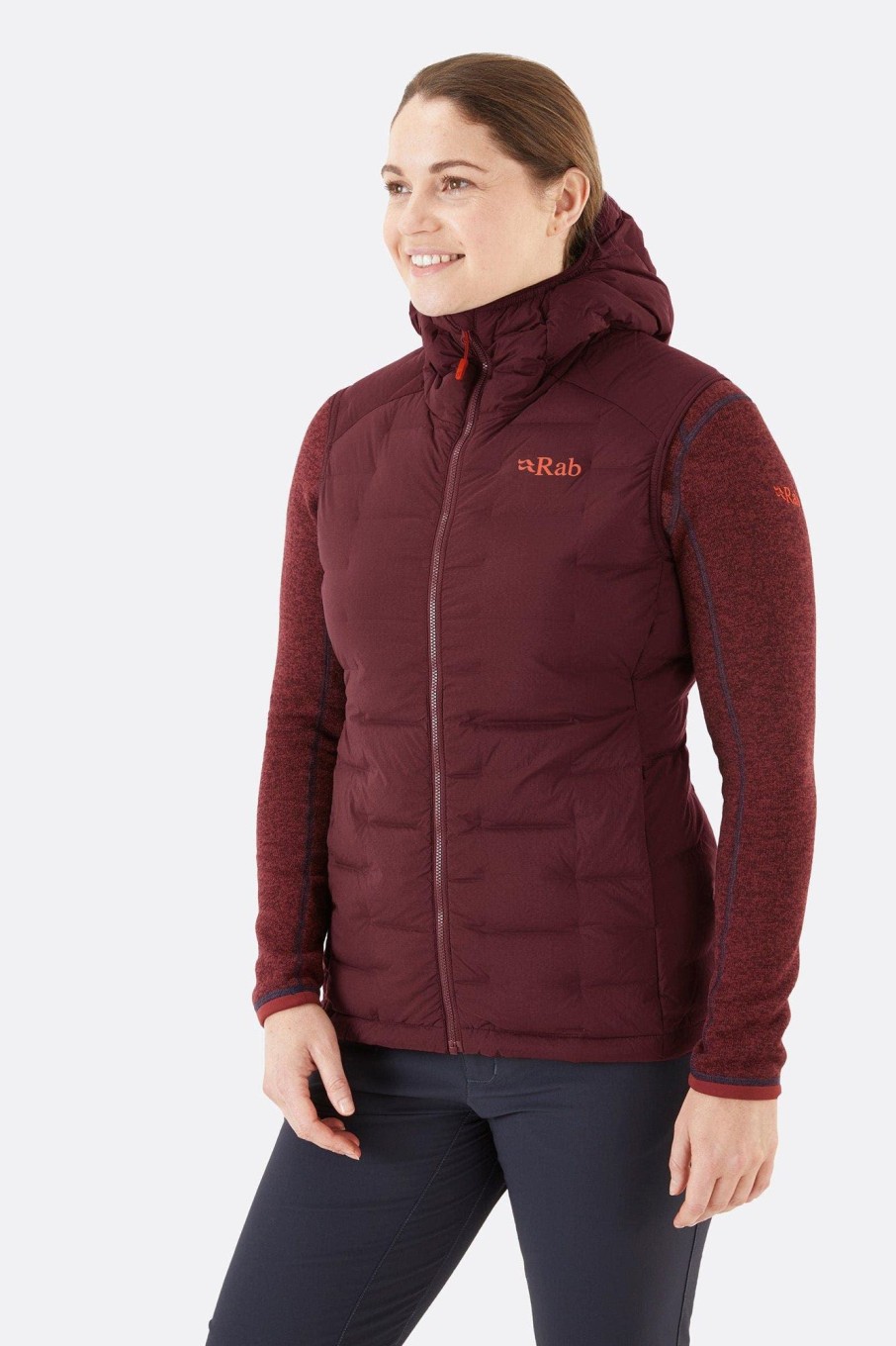 Clothing Rab Vests & Gilets | Rab Womens Cubit Stretch Down Vest - Deep Heather Purple