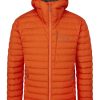 Clothing Rab Insulated Jackets | Rab Mens Infinity Microlight Jacket - Firecracker Orange