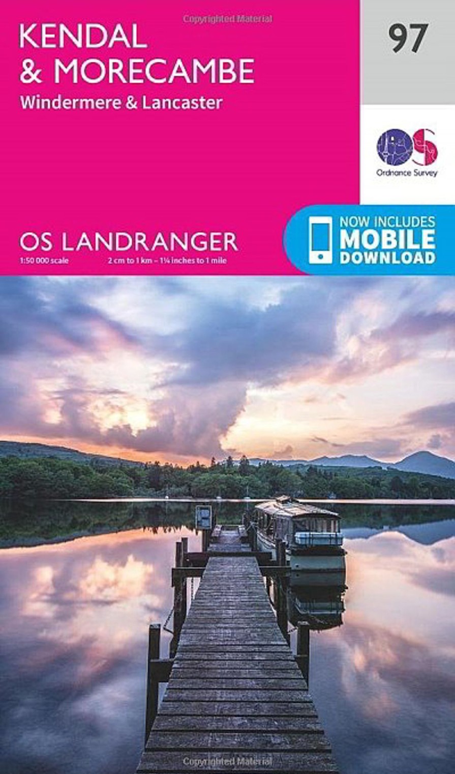 Equipment Ordnance Survey Maps And Books | Os Landranger Map 97 - Kendal Morecambe Windermere And Lancaster Pink