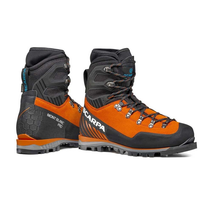 Footwear Scarpa Mountain Boots | Scarpa Mens Mont Blanc Pro Gtx Boots - Tonic-Black Orange