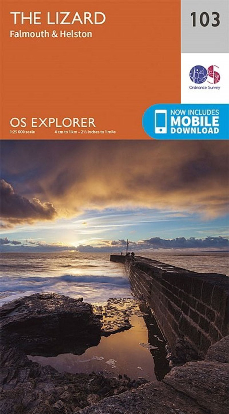 Equipment Ordnance Survey Maps And Books | Os Explorer Map 103 - Lizard, Falmouth And Helston Orange