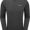 Clothing Montane T Shirts & Base Layers | Montane Mens Dart Long Sleeve T-Shirt - Midnight Grey