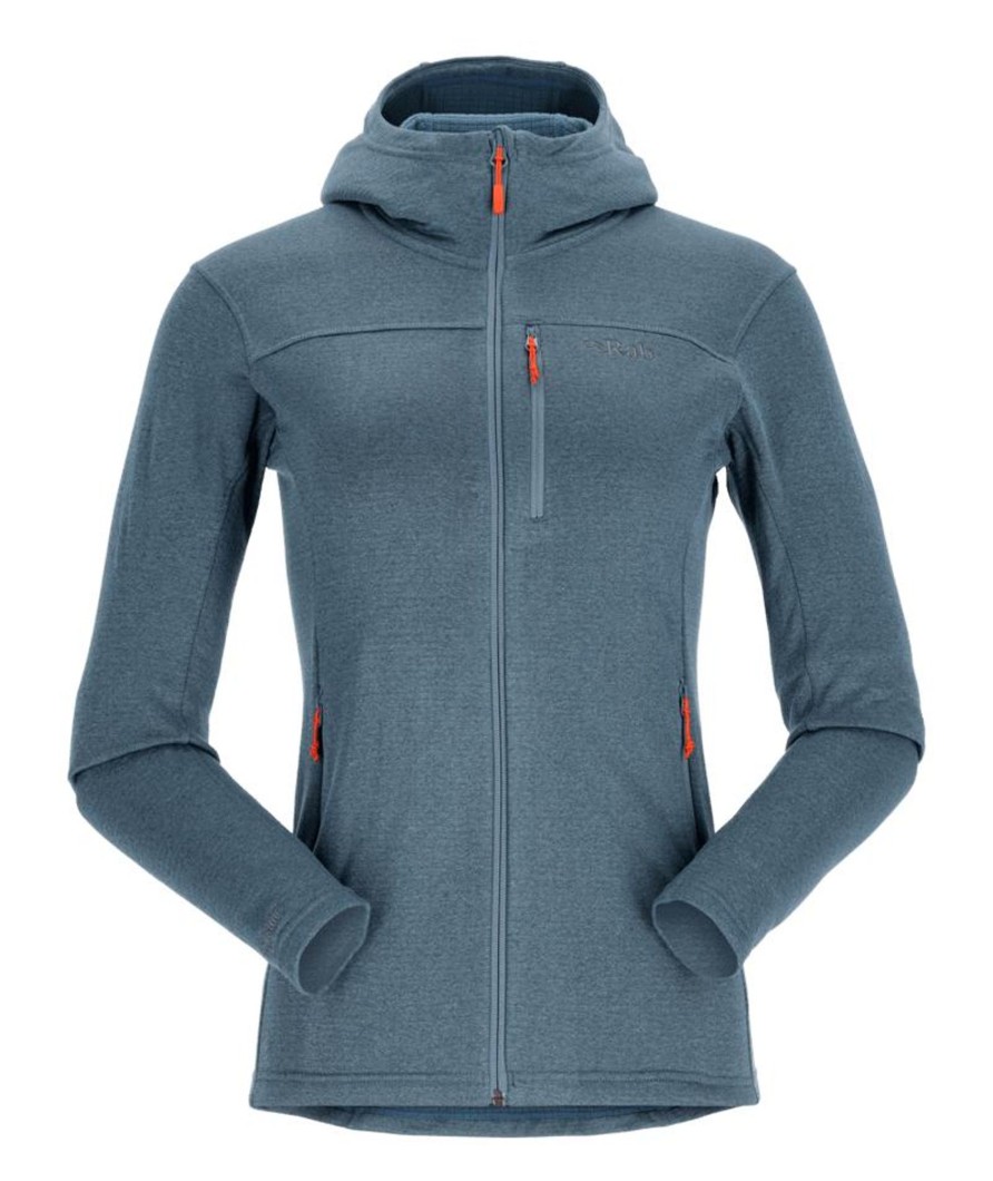 Clothing Rab Fleece & Mid Layer | Rab Womens Graviton Hoody - Orion Blue