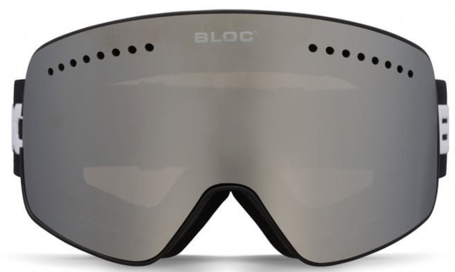 Clothing Bloc Eyewear Eyewear | Bloc Seventy-Five Goggle - Matt Silver Mirror-Brown Blue Black