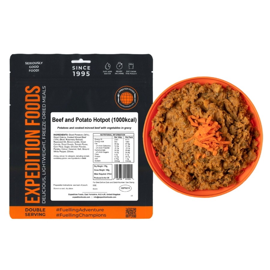 Equipment Expedition Foods Lunch/ Dinner | Expedition Foods Beef And Potato Hotpot - 1000Kcal Black