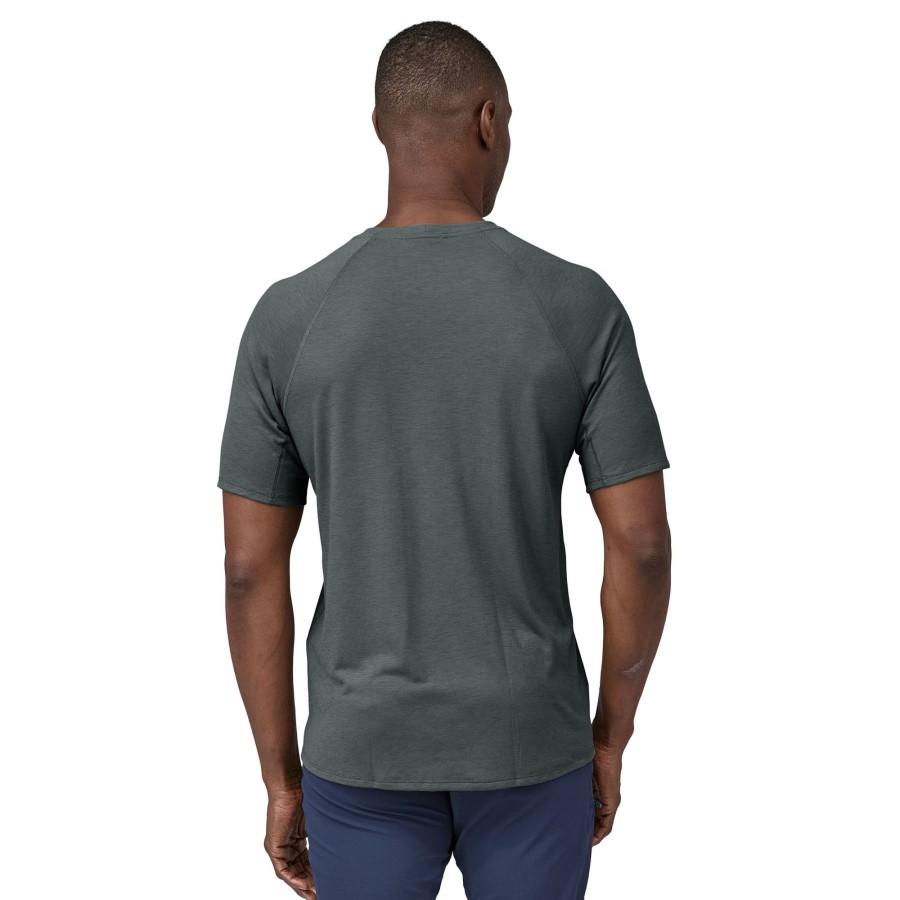 Clothing Patagonia T Shirts & Base Layers | Patagonia Mens Cap Cool Trail Shirt - Nouveau Green