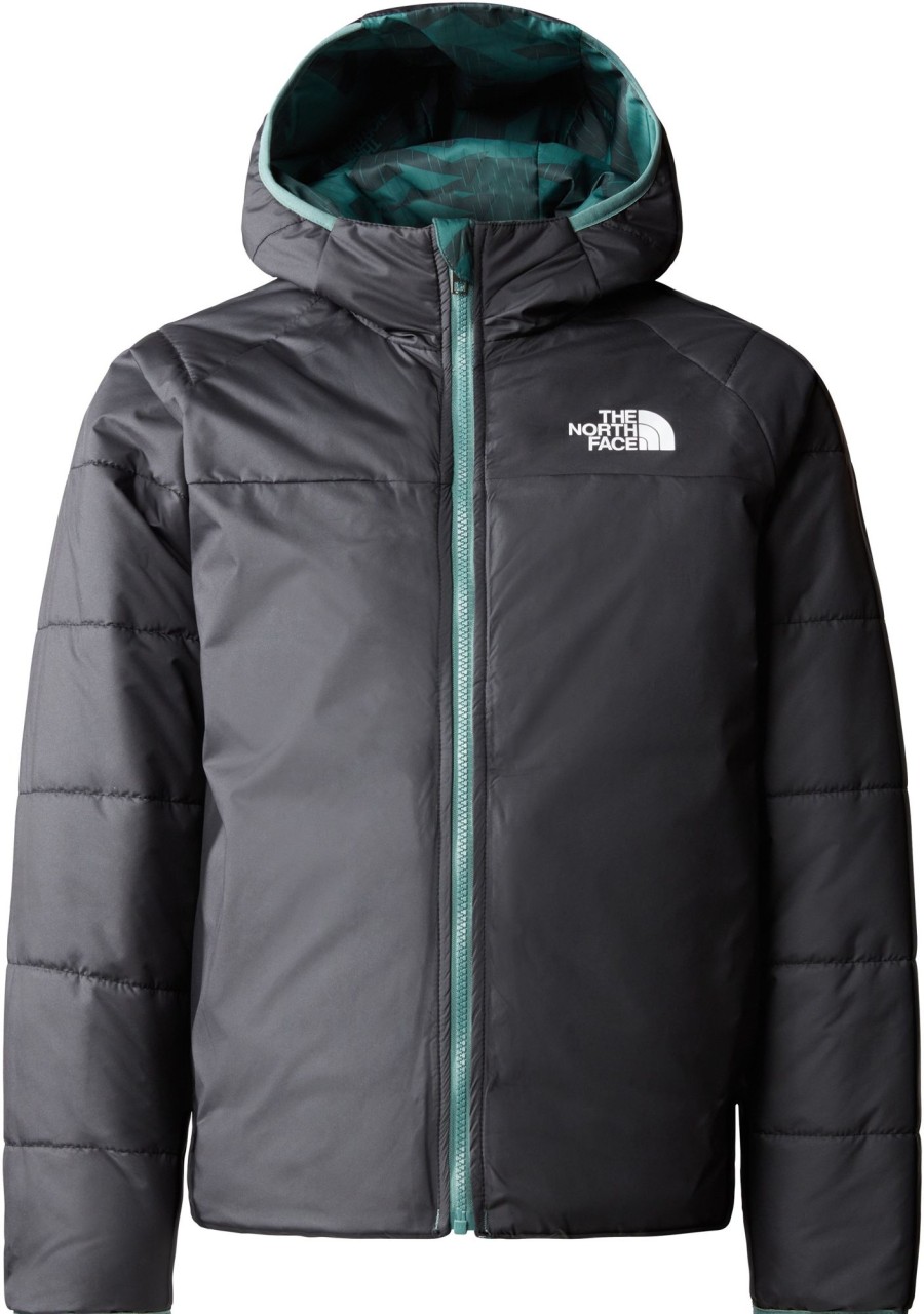 Clothing The North Face Jackets & Vests | The North Face Boys Reversible Perrito Jacket - Dark Sage Rain Camo Print