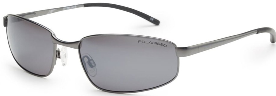 Clothing Bloc Eyewear Eyewear | Bloc Square Sunglasses - Gun Metal-Polarised Grey Silver