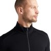 Clothing Icebreaker T Shirts & Base Layers | Icebreaker Mens 260 Tech Long Sleeved Half Zip Top Black