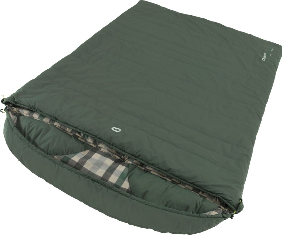 Camping Outwell Family & Leisure Sleeping Bags | Outwell Camper Lux Double Sleeping Bag Green