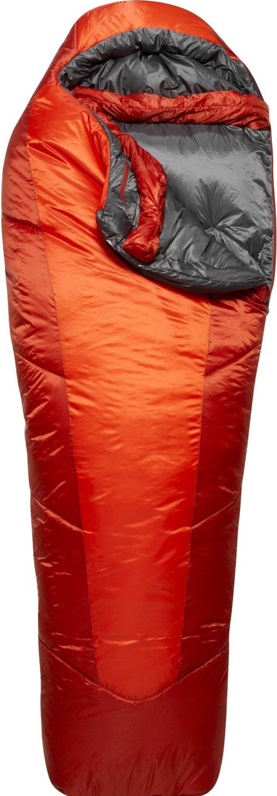 Camping Rab Backpacking & Lightweight Sleeping Bags | Rab Solar Eco 4 Sleeping Bag - Regular - Right-Hand Zip - Firecracker Orange