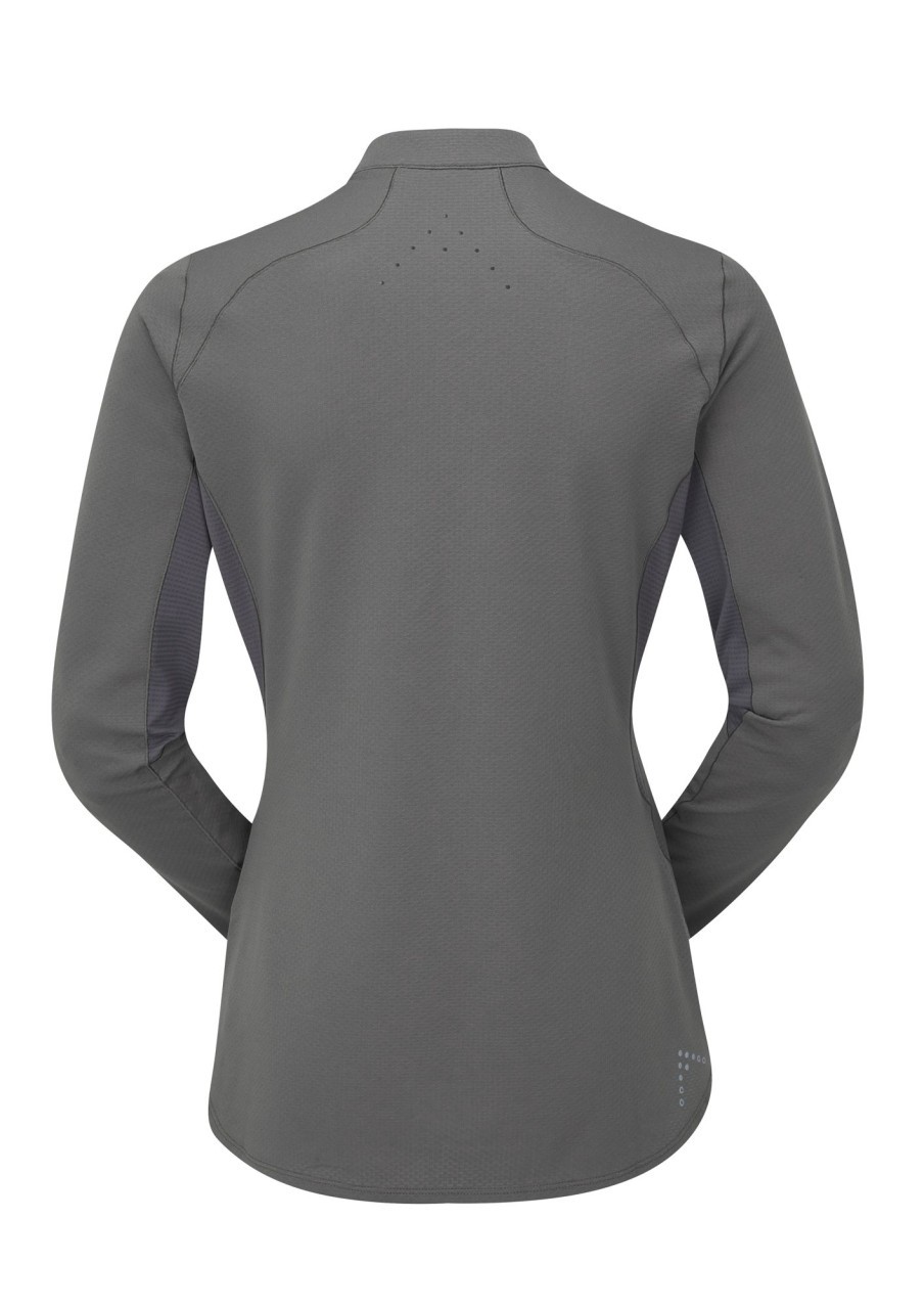 Clothing Rab T Shirts & Base Layers | Rab Womens Ridgeline Ls Tee - Graphene Grey