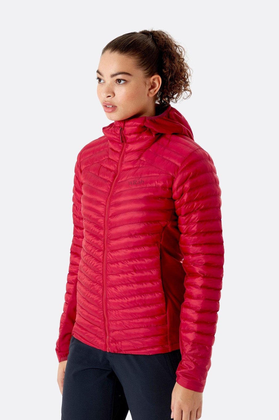 Clothing Rab Insulated Jackets | Rab Womens Cirrus Flex 2.0 Hoody - Ruby Red