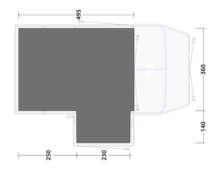 Camping Outwell Footprints & Floors | Outwell Airville 6Sa Footprint Grey