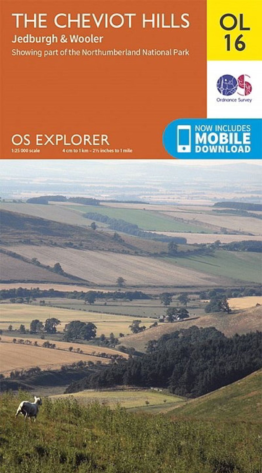 Equipment Ordnance Survey Maps And Books | Os Explorer Map Ol16 - The Cheviot Hills Jedburgh And Wooler Orange