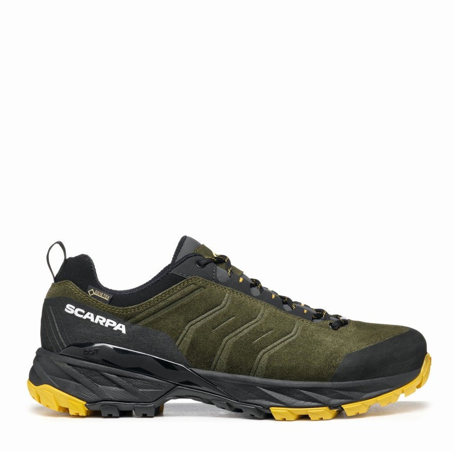 Footwear Scarpa Walking Shoes | Scarpa Mens Rush Trail Gtx Shoes - Thyme Mustard Green