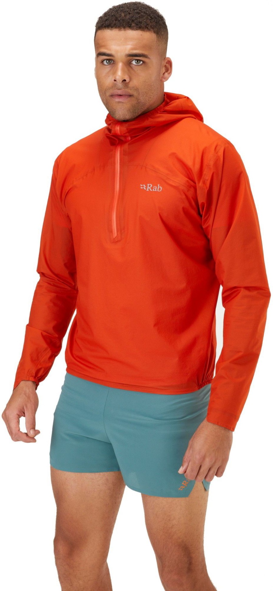 Clothing Rab Waterproof Jackets | Rab Mens Phantom Pull-On - Firecracker Orange