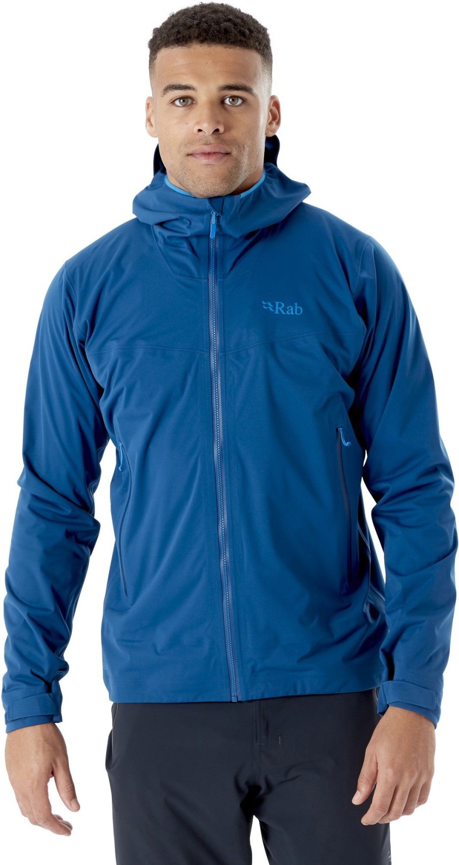 Clothing Rab Softshell Jackets | Rab Mens Kinetic 2.0 Jacket - Nightfall Blue