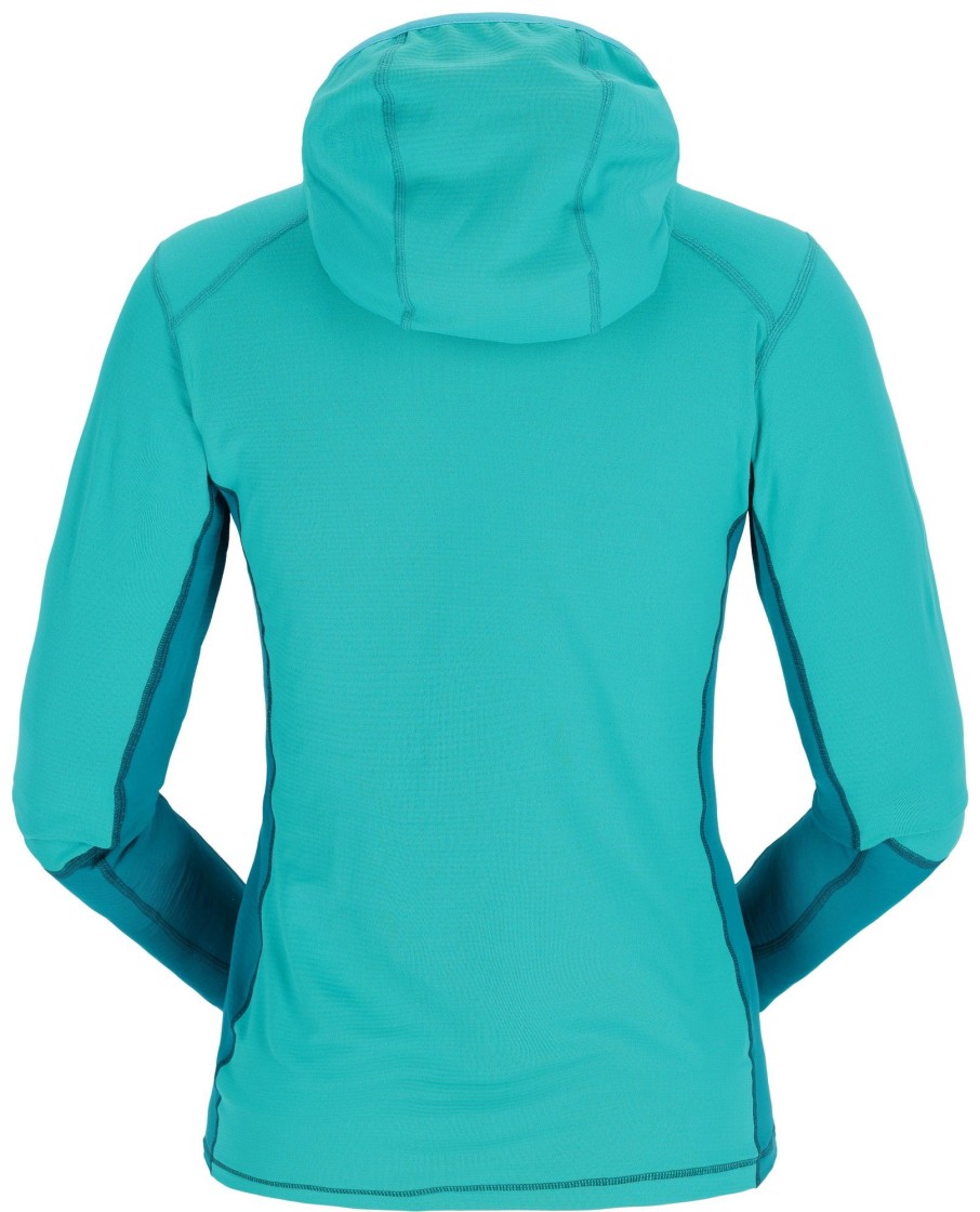 Clothing Rab T Shirts & Base Layers | Rab Womens Conduit Hoody - Aquamarine Blue