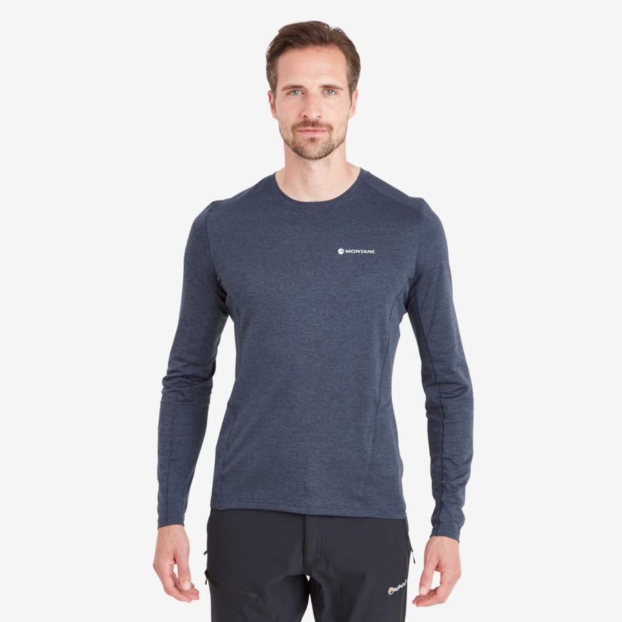 Clothing Montane T Shirts & Base Layers | Montane Mens Dart Long Sleeve T-Shirt - Eclipse Blue