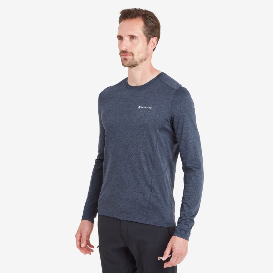 Clothing Montane T Shirts & Base Layers | Montane Mens Dart Long Sleeve T-Shirt - Eclipse Blue