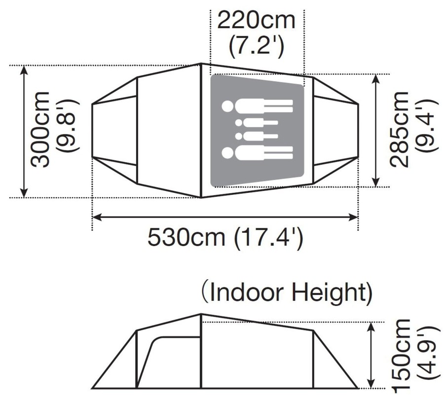 Camping Snowpeak Family & Leisure Tents | Snow Peak Vault Tent Brown