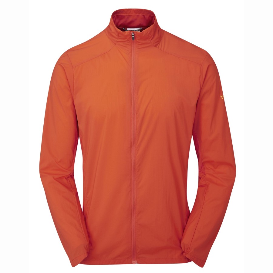 Clothing Rab Windshirts | Rab Mens Windveil Jacket - Firecracker Red