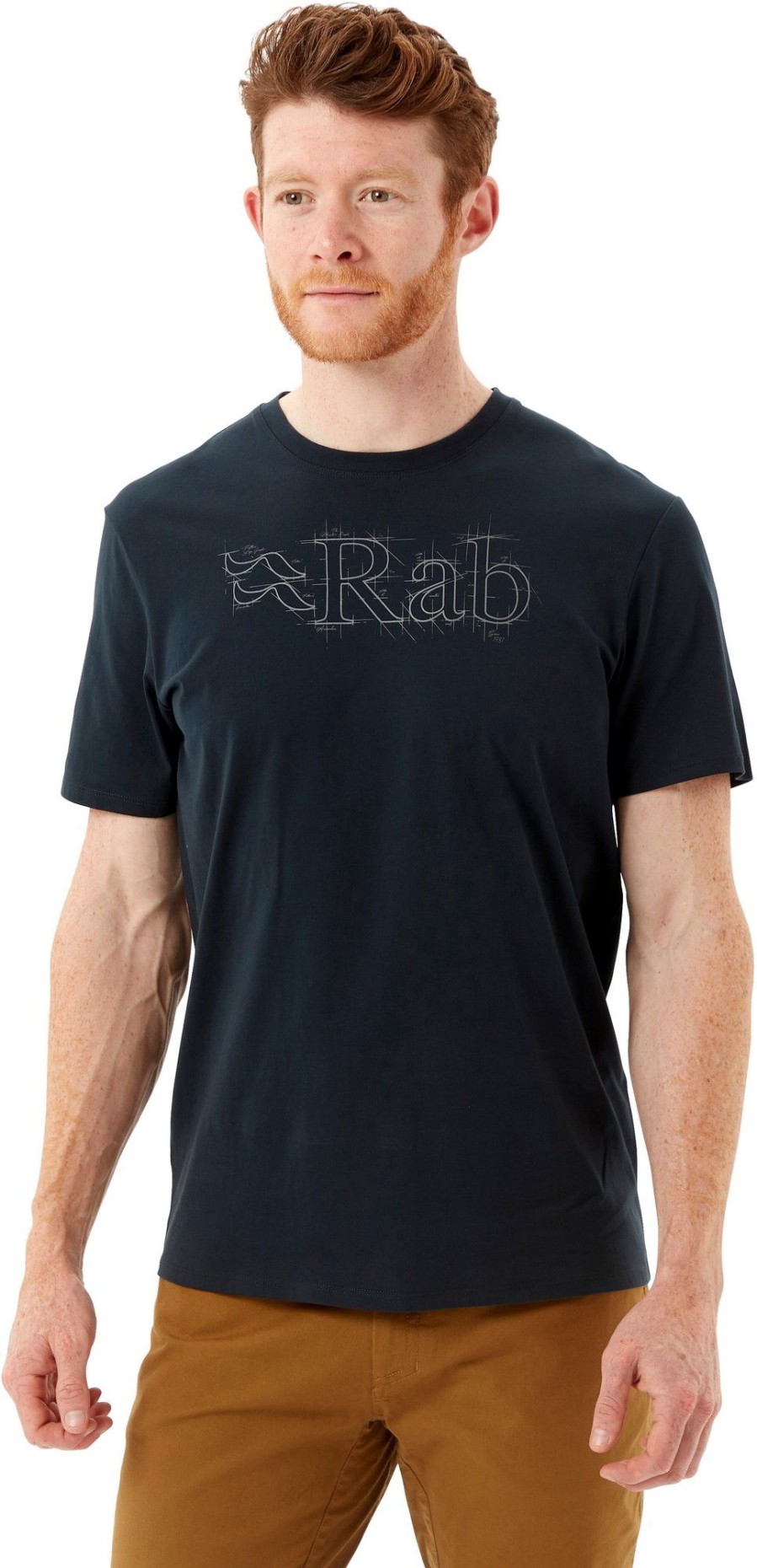 Clothing Rab T Shirts & Base Layers | Rab Mens Stance Sketch Ss Tee - Beluga Black