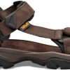 Footwear Teva Sandals | Teva Mens Terra Fi 5 Universal Leather Sandals - Turkish Coffee Brown