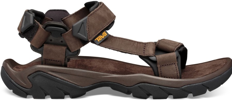 Footwear Teva Sandals | Teva Mens Terra Fi 5 Universal Leather Sandals - Turkish Coffee Brown