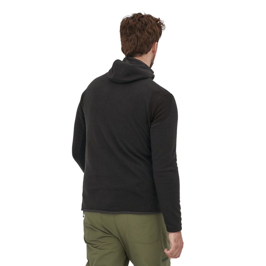 Clothing Patagonia Fleece & Mid Layer | Patagonia Mens R1 Air Full-Zip Hoody Black